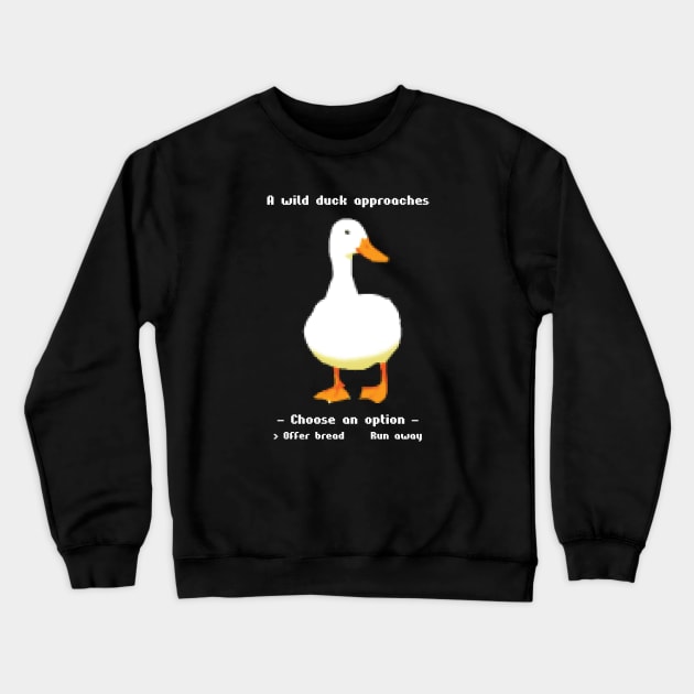 Surprise duck attack! Crewneck Sweatshirt by DoctorBillionaire